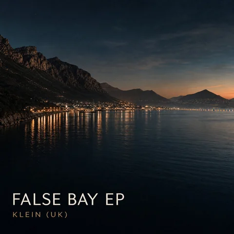 False Bay EP artwork by Klein (UK), showing the False Bay coastline at dusk